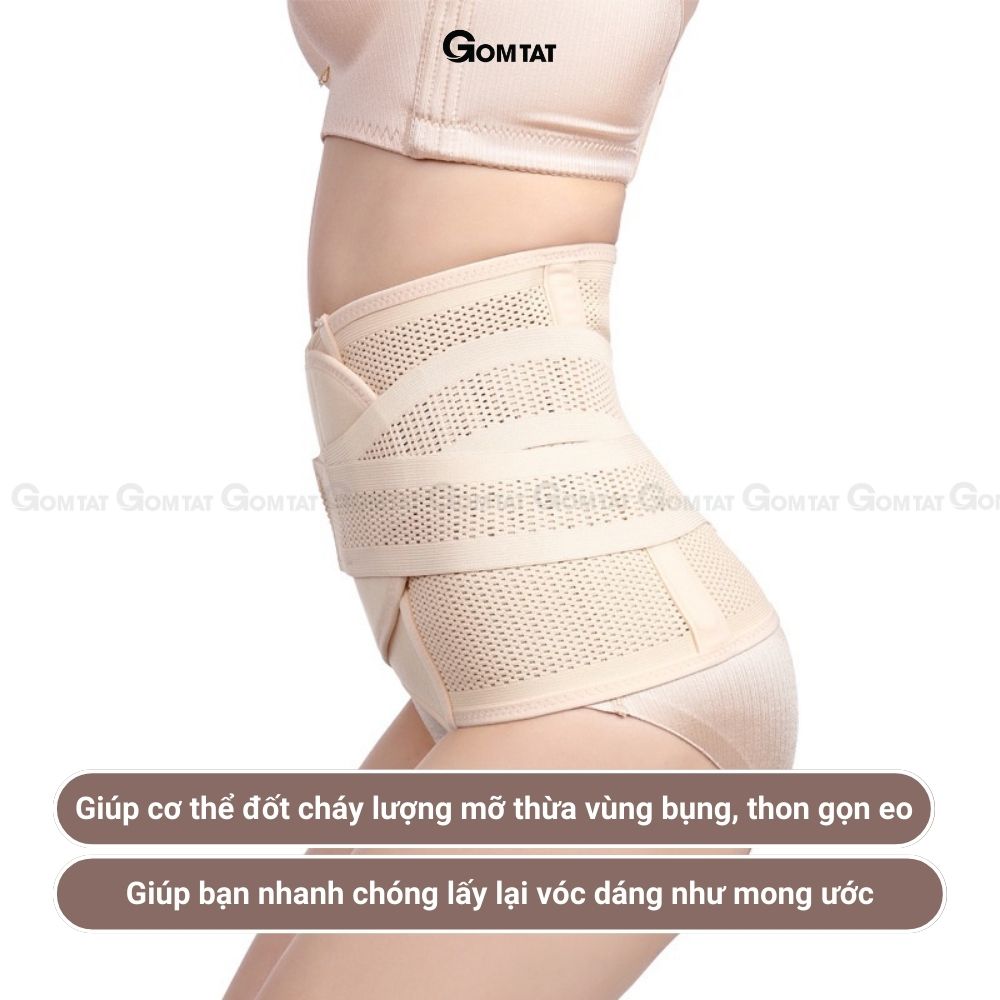 Đai nịt bụng chống cuộn sau sinh, gen nịt bụng dán định hình giãm mỡ eo thon có lỗ thông hơi - DAINITBUNG - V03