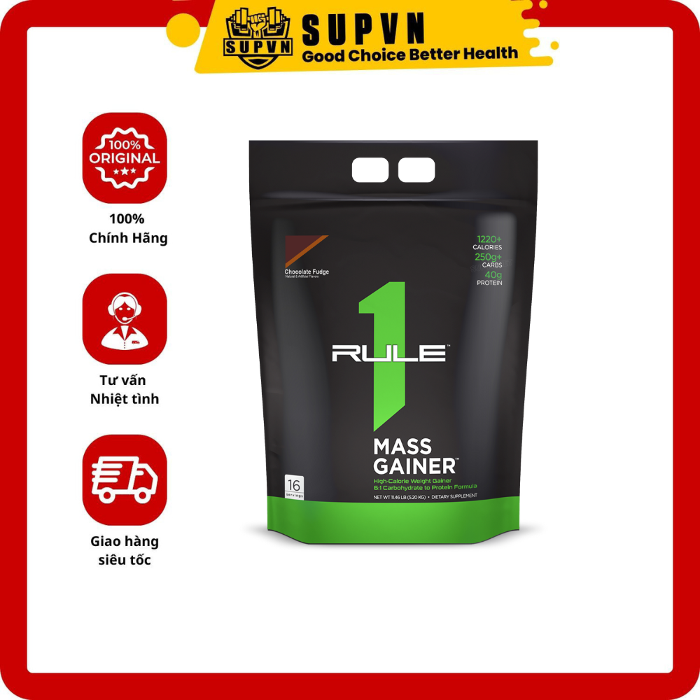 Sữa Tăng Cân Nhanh Rule 1 Mass Gainer 5.2kg (12Lbs - 16 lần dùng) - Rule One Protein