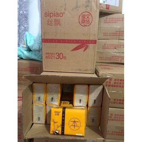 THÙNG 30 GÓI GIẤY ĂN GẤU TRÚC SIPIAO SIÊU DAI 300 TỜ/GÓI