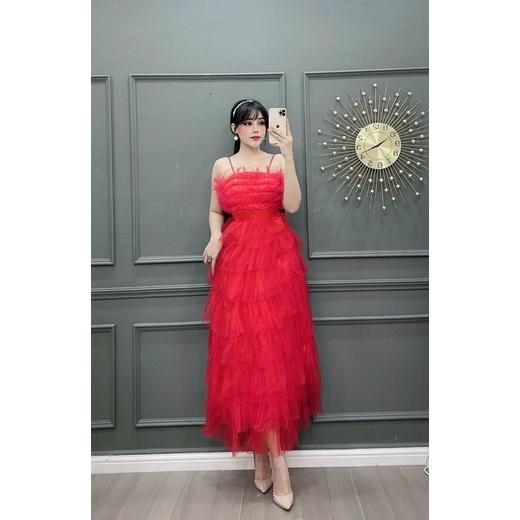 Đầm váy nữ xếp tầng kết cúp có 5 màu