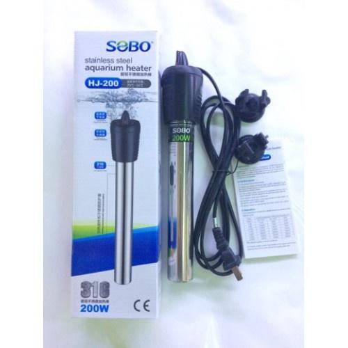 Sưởi Sobo Vỏ Inox HJ-200 - Sưỡi Ấm Hồ Cá Cho Hồ Bể Cá