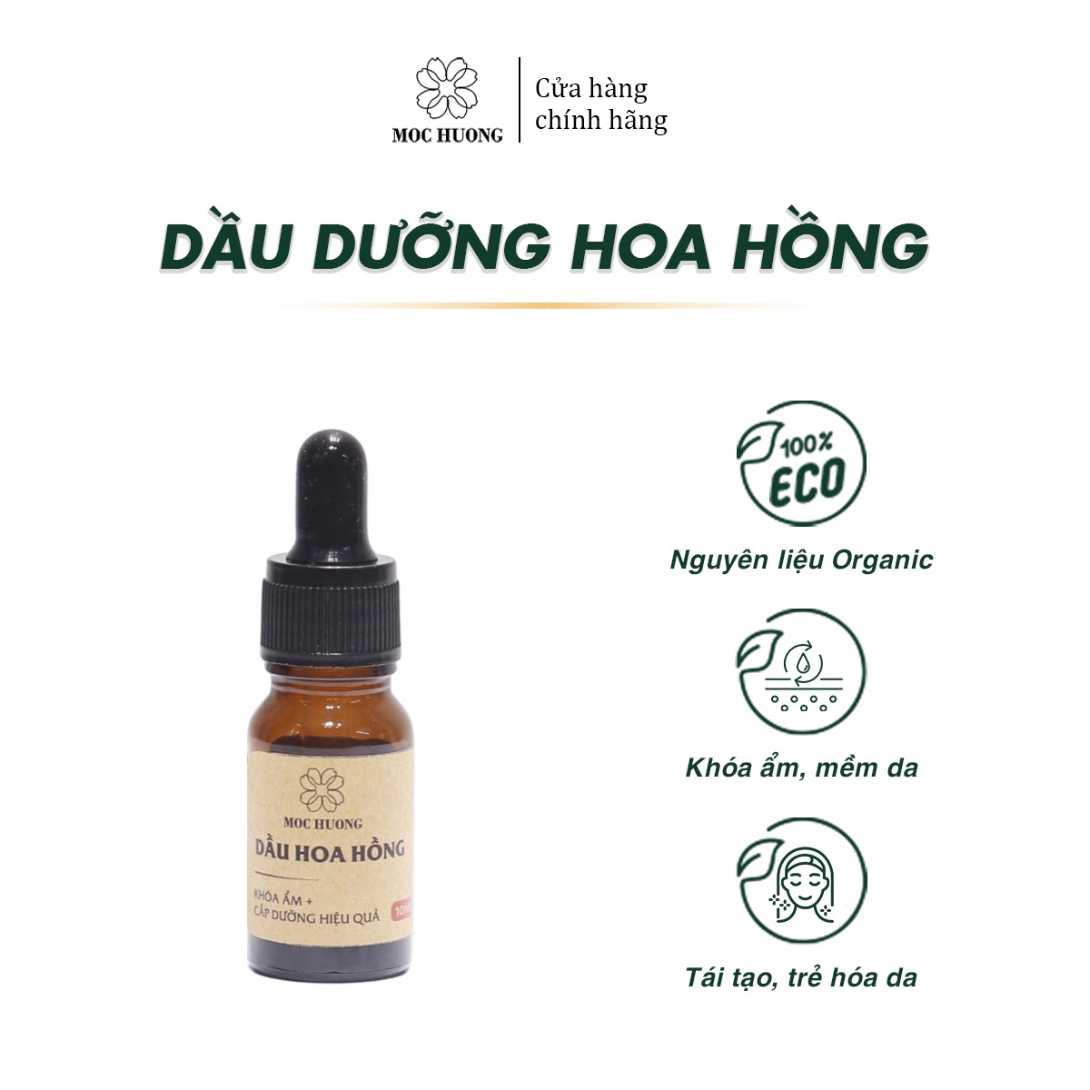 Dầu dưỡng hoa hồng Mộc Hương khóa ẩm, trẻ hóa làn da