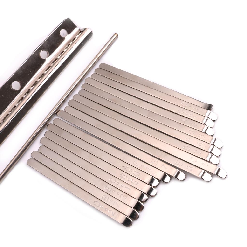 Steel Keys for 17 Note African Mbira Kalimba Thumb Piano Finger Percussion