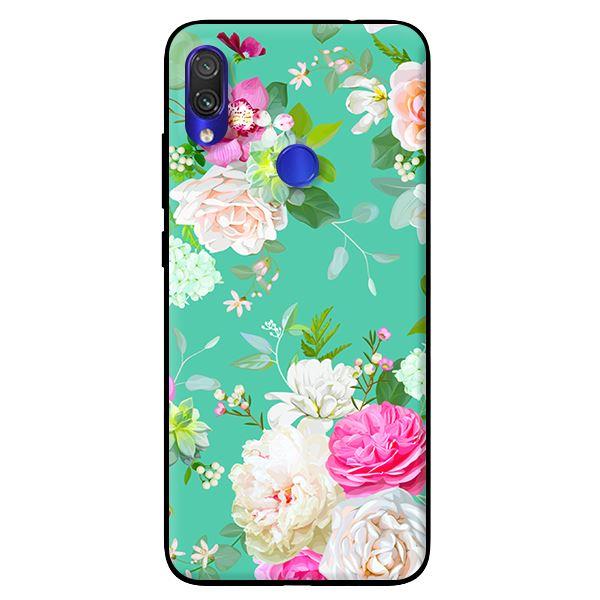 Ốp lưng in cho Xiaomi Redmi Note 7 mẫu Họa Tiết Hoa Nền Xanh - Hàng chính hãng