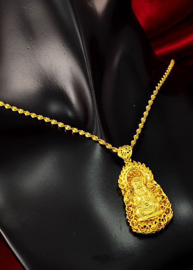 Mặt dây chuyền Phật Bà Quan Âm mạ vàng 24k