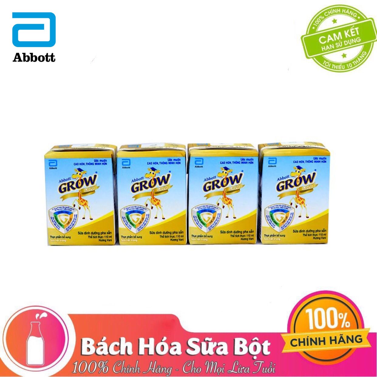 Thùng 48 Hộp Sữa Nước Abbott Grow Gold 110ml