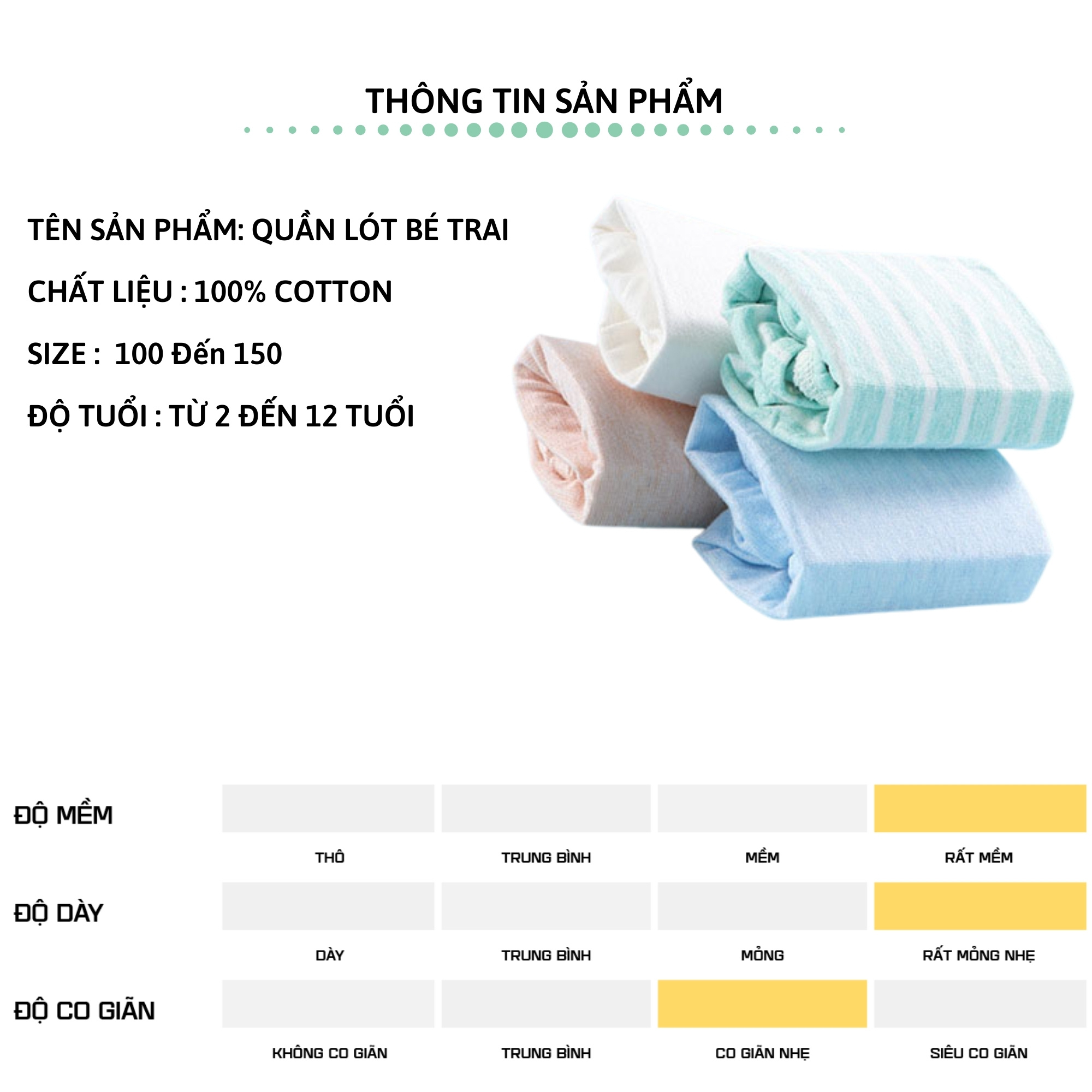 Set 3 quần lót bé trai 27kids chip tam giác bé trai vải cotton khử khuẩn công nghệ mới họa tiết dễ thương BSUW3