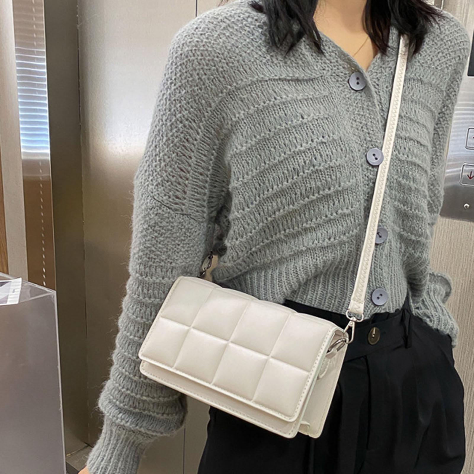 Women’s Satchel Top Handle Tote Single -Shoulder Bag Purse Soft Leather Crossbody Designer Handbag Big Capacity Checkered Bags