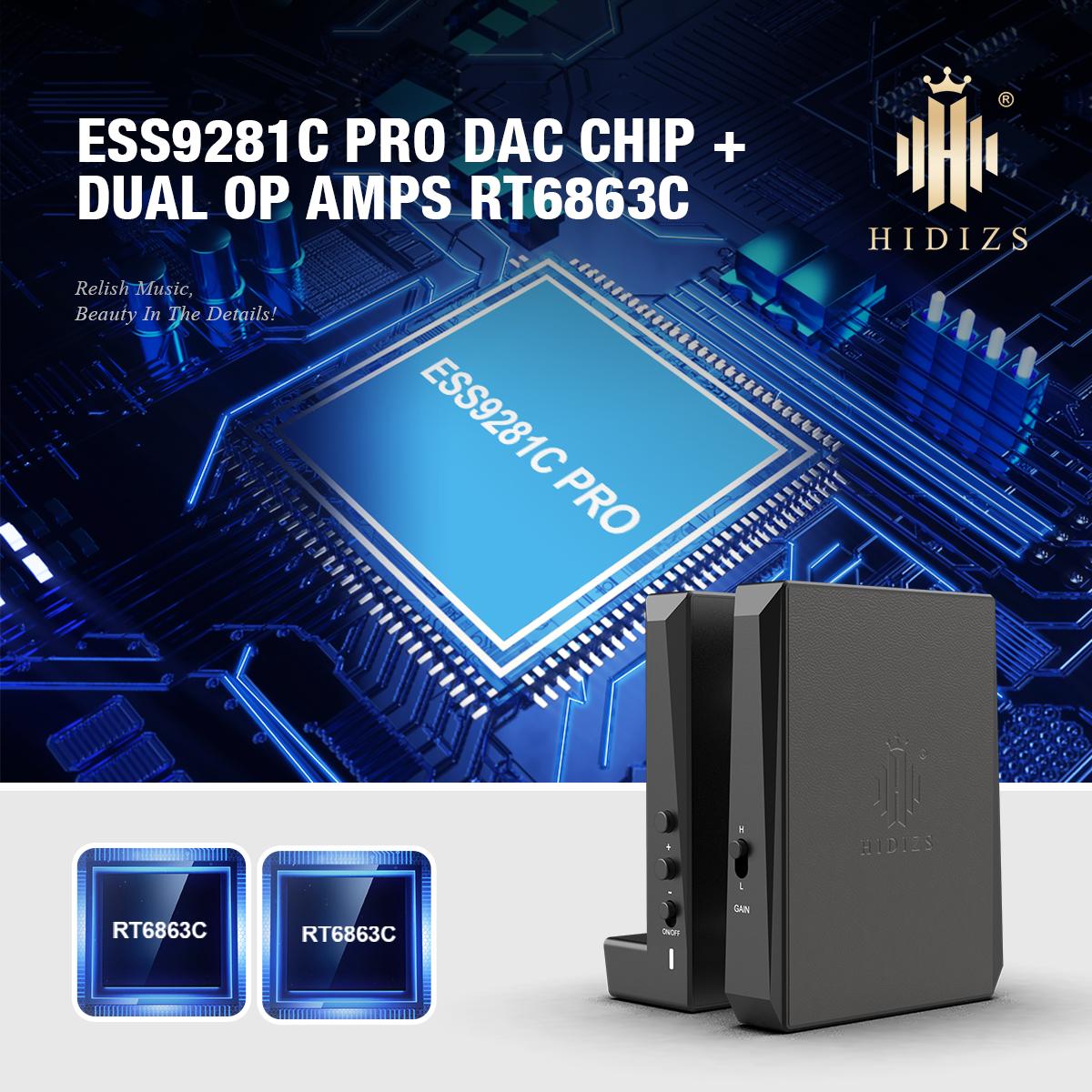 Hidizs DH80 DH80S ESS9281C PRO Chip Di Động Cân Bằng DAC AMP Bộ Khuếch Đại Tai Nghe Hỗ Trợ MQA DSD128 Đầu Ra 3.5 4.4mm