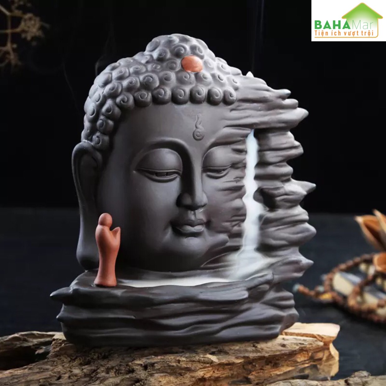 LƯ HƯƠNG THÁC KHÓI TRẦM HƯƠNG CHẢY NGƯỢC PHẬT TỔ NÓI "BAHAMAR" với thiết kế chảy dài đổ khói hơi nước tạo nên sự bí ẩn khí quyển.