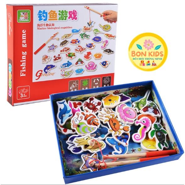 Bộ đồ chơi câu cá nam châm 32 sinh vật biển - Đồ chơi thông minh trẻ em