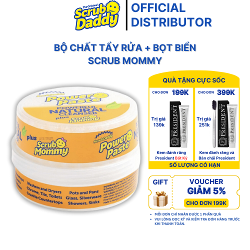 Bộ chất tẩy rửa Power Paste và bọt biển Scrub Mommy