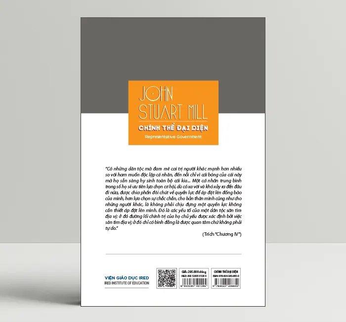Chính Thể Đại Diện (Representative government) - John Stuart Mill - IRED Books