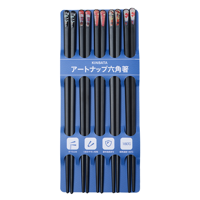 Set 5 đôi đũa ăn sợi thủy tinh kháng khuẩn chịu nhiệt cao 260 độ C Nội địa Nhật Bản