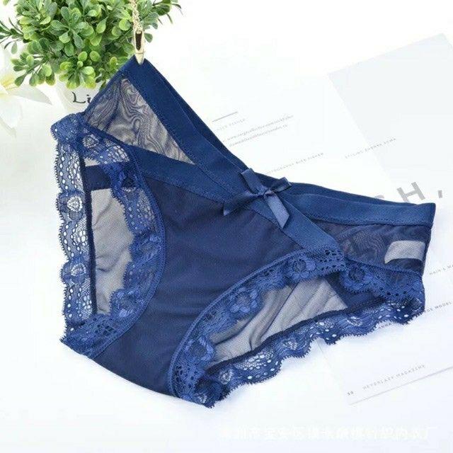 QUẦN LÓT ĐÍNH NƠ CẠP CHÉO THÔNG THOÁNG PHA REN QUYẾN RŨ