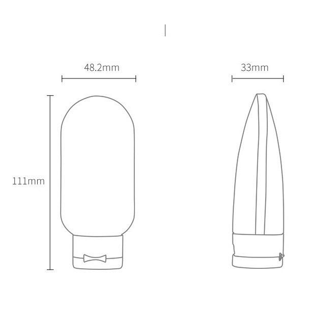 Bộ Chiết Mỹ Phẩm 3 Lọ 60ml Bằng Nhựa Dẻo Loại Tốt Dễ Bóp Dành Cho Du Lịch