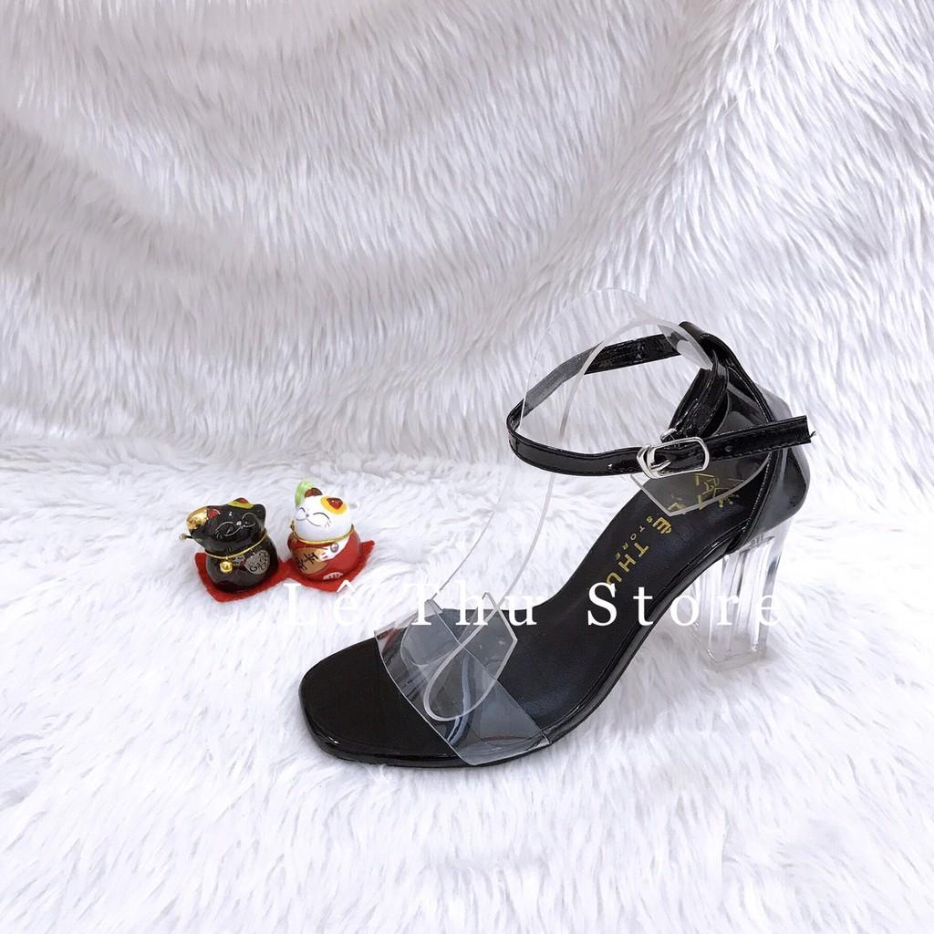 Giày cao gót 9 phân bản trong bít gót xi bóng LT