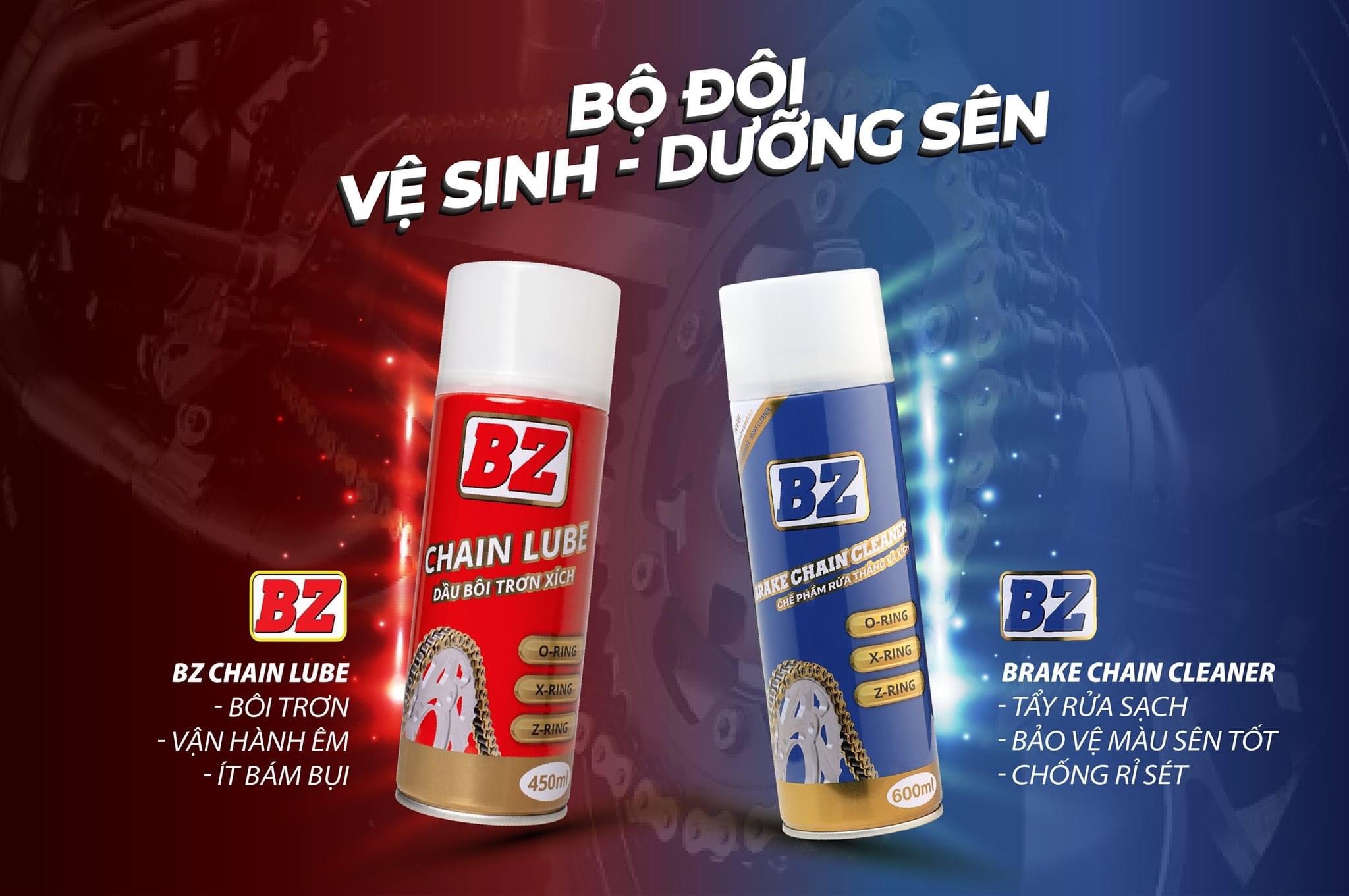 Combo dưỡng, rửa sên BZ ( 2 chai) dành cho các loại xe