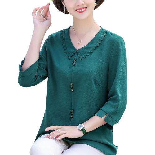️Có Big Size️ Áo Sơ Mi Trung Niên Cho Mẹ, Áo Trung Niên Nữ Cho Mẹ Kiểu Dáng Trẻ Trung, Sang Trọng