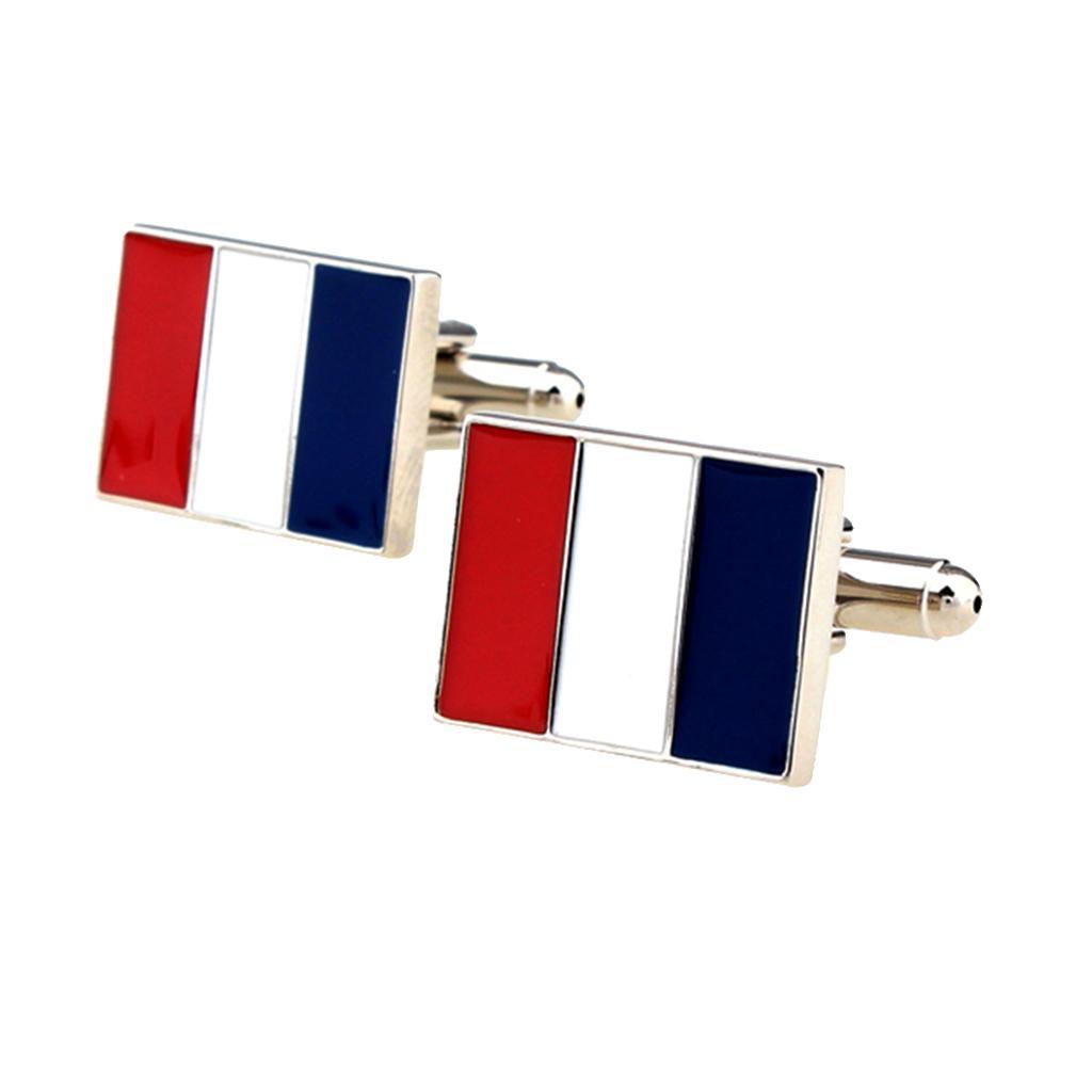 Cuff French Flag Cufflinks Punk Style French Shirt Cufflinks for Men Jewelry