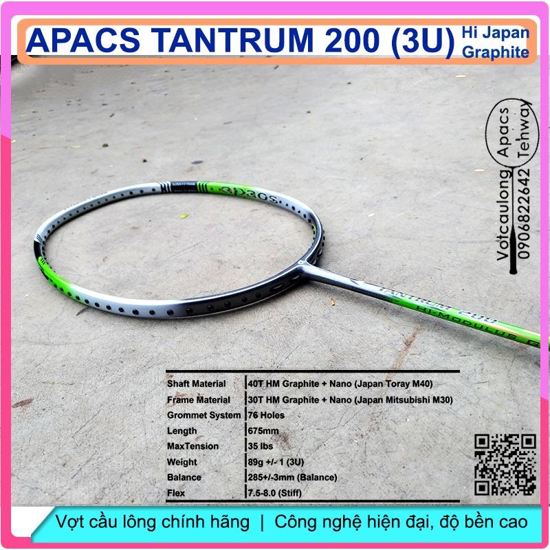 TangLuoi_Vợt cầu lông Apacs Tantrum 200 - 3U | Vợt 3U cân bằng công thủ, huyền thoại Apacs