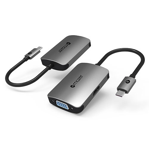 Cổng Chuyển Đổi Mazer USB-C to 4K-HDMI+VGA Dual Display Adapter - Hàng Chính Hãng