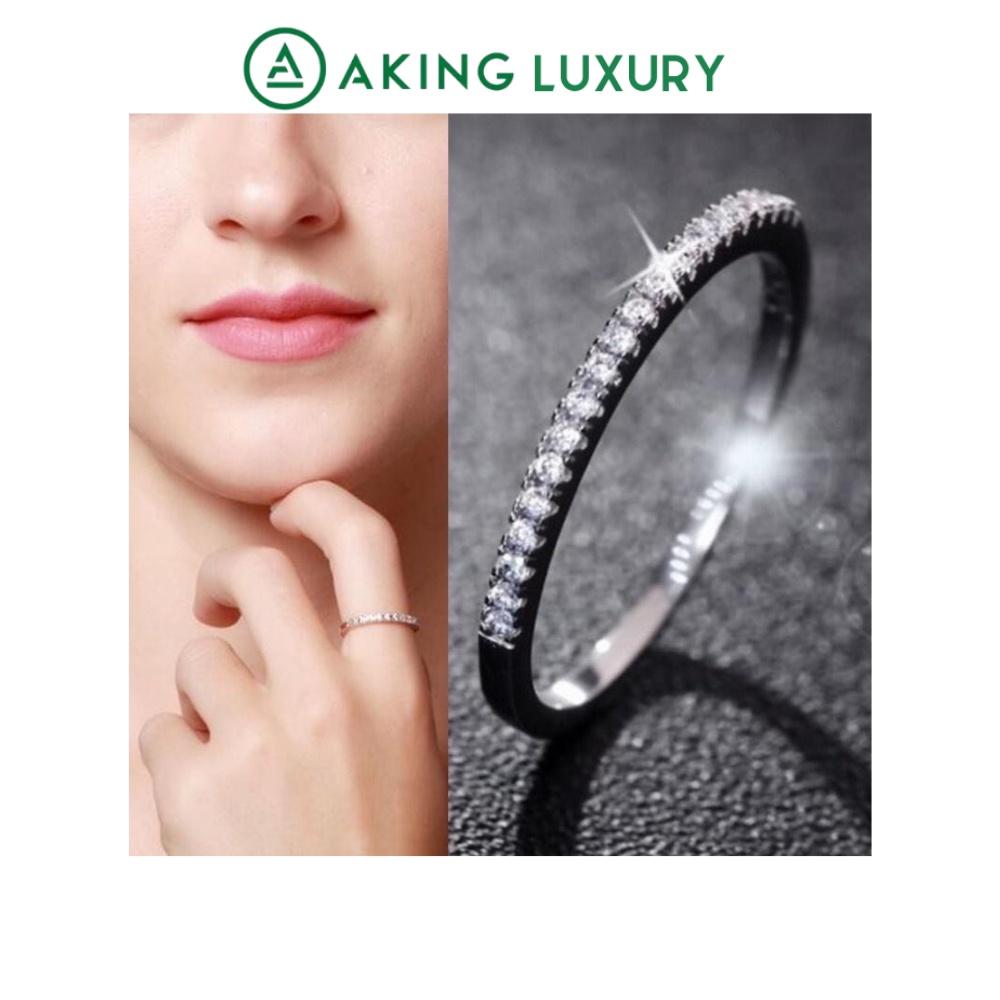 Nhẫn bạc nữ AKINGLUXURY AK01 chính hãng, nhẫn nữ đính đá màu tạo nét đẹp quyến rũ. Bộ sưu tập nhẫn mới nhất 2021