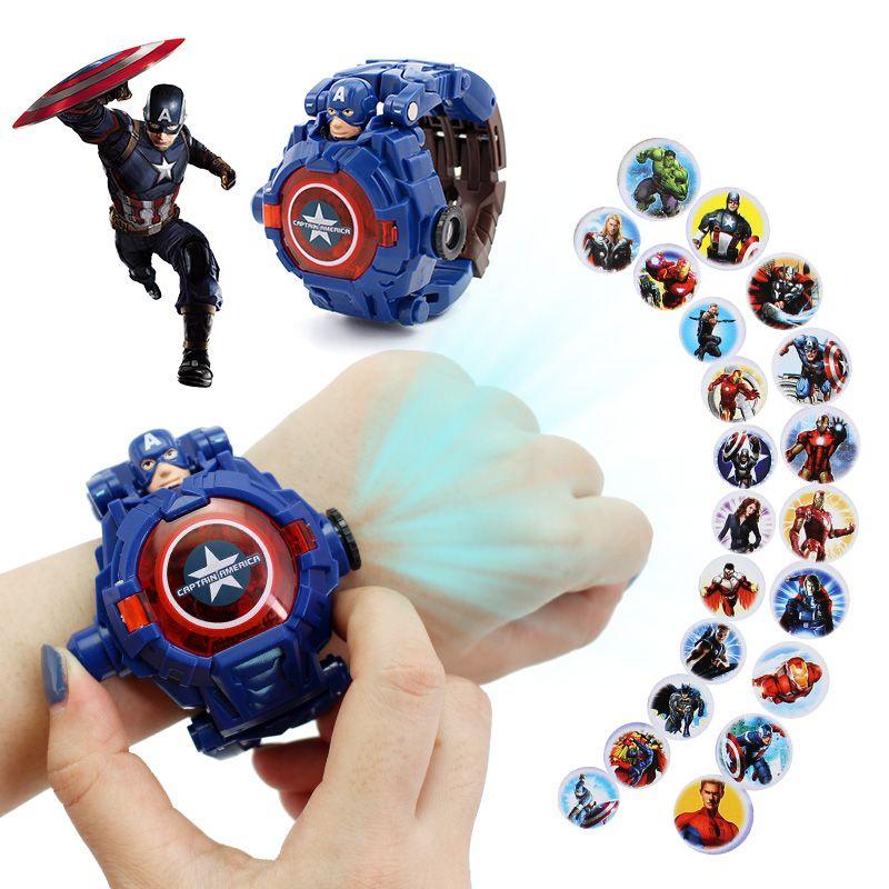 (Có Sẵn) Đồng Hồ Biến Hình Các Nhân Vật Siêu Anh Hùng Avengers / Elsa Đeo Tay Cho Bé Trai/ Bé Gái