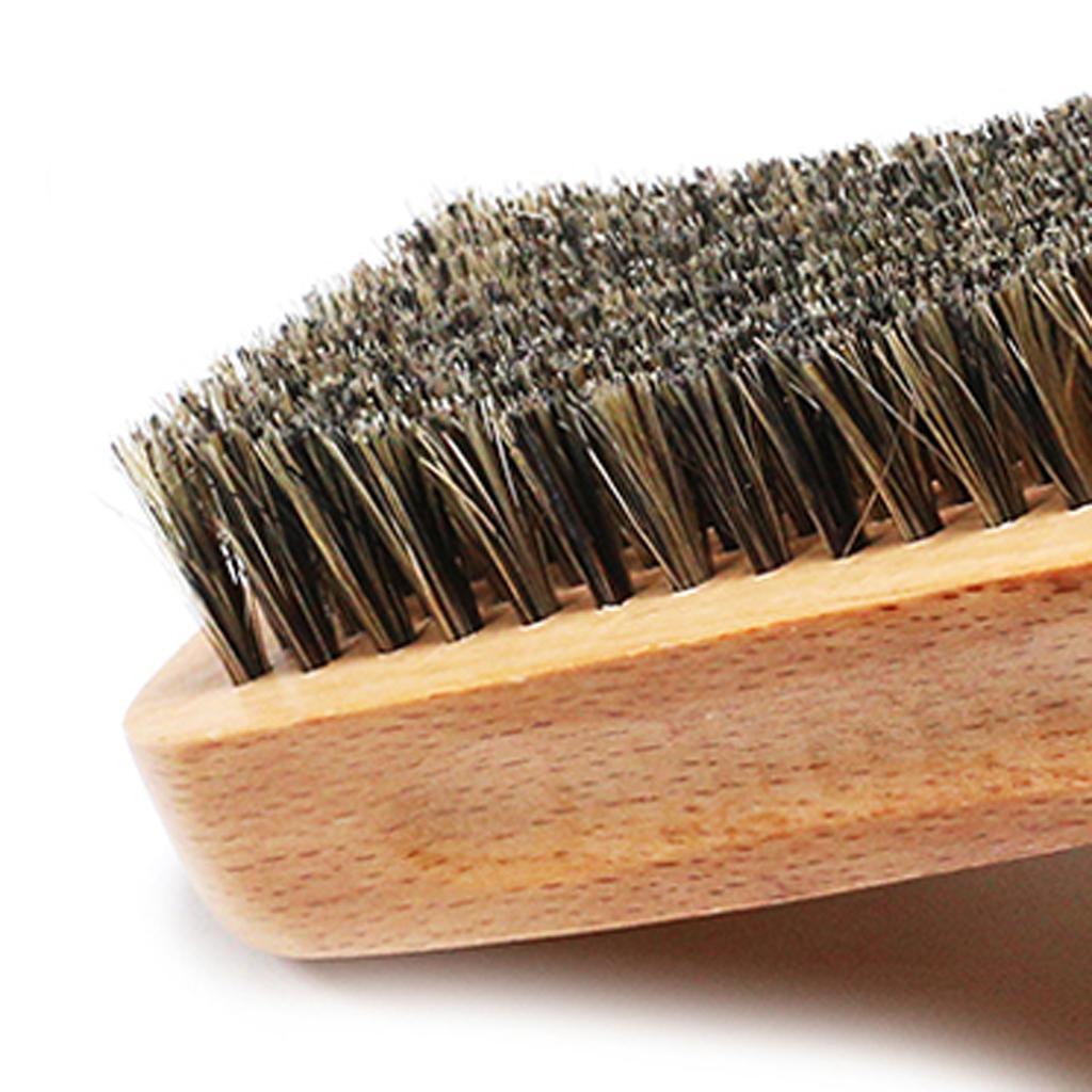 Beard Mustache Facial Hair Grooming Brush for Men Barber Wood