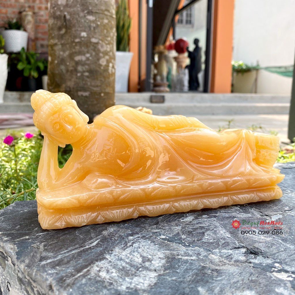 Tượng Phật thích ca nằm đá ngọc hoàng long - đá Non Nước