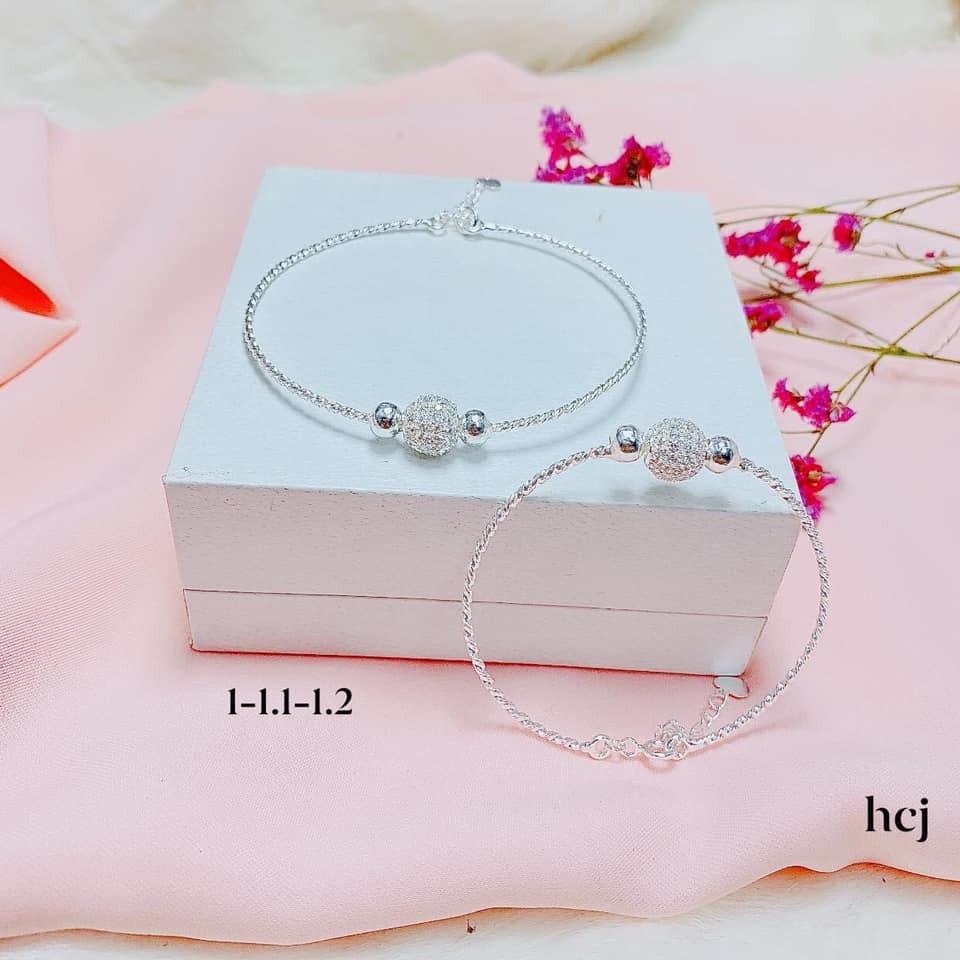 LẮC TAY NỮ BẠC TA - LẮC TAY CẦU GẮN ĐÁ -