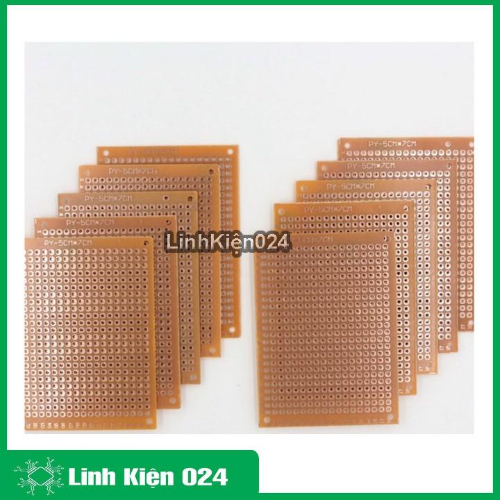 Phíp Đồng Lỗ - Bảng Mạch Đục Lỗ Sẵn PCB Nâu Kích Thước 5x7MM