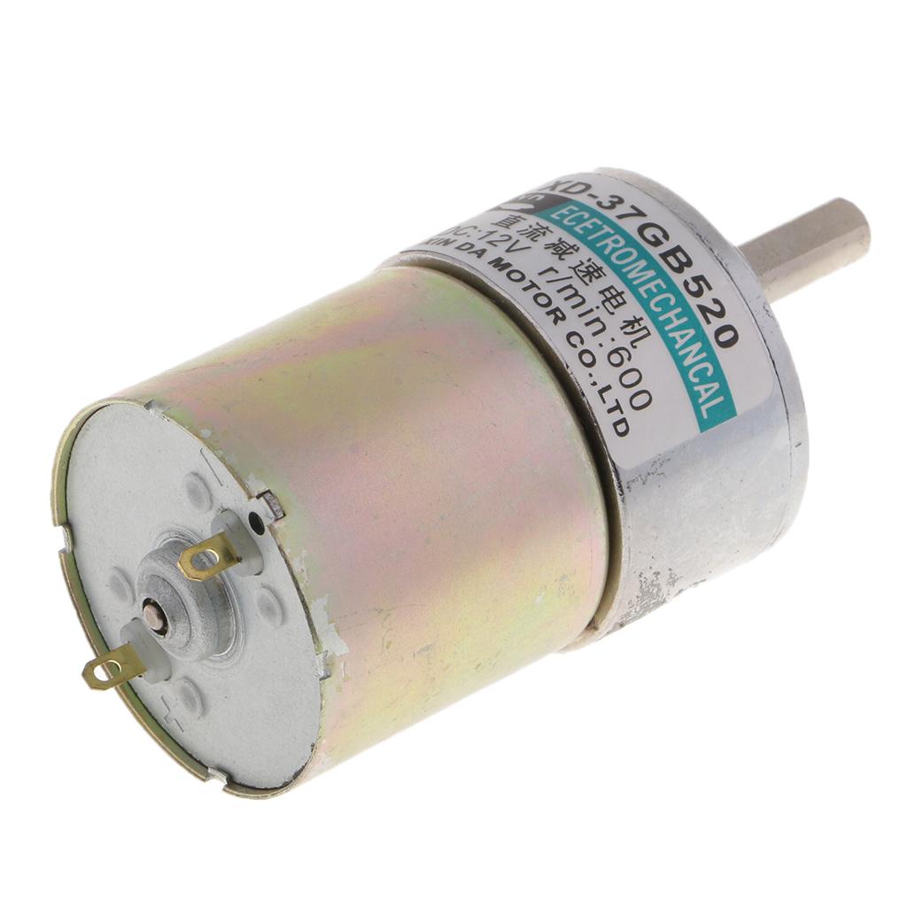 12V 600RPM Electric Gear Motor 6mm Shaft High  Speed Reduce Gear Motor