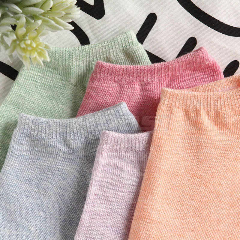 Combo 4 đôi vớ nữ/ Tất nữ cotton cổ ngắn loại mềm mỏng đi mùa hè Anasi VN095 | BST màu kẹo ngọt