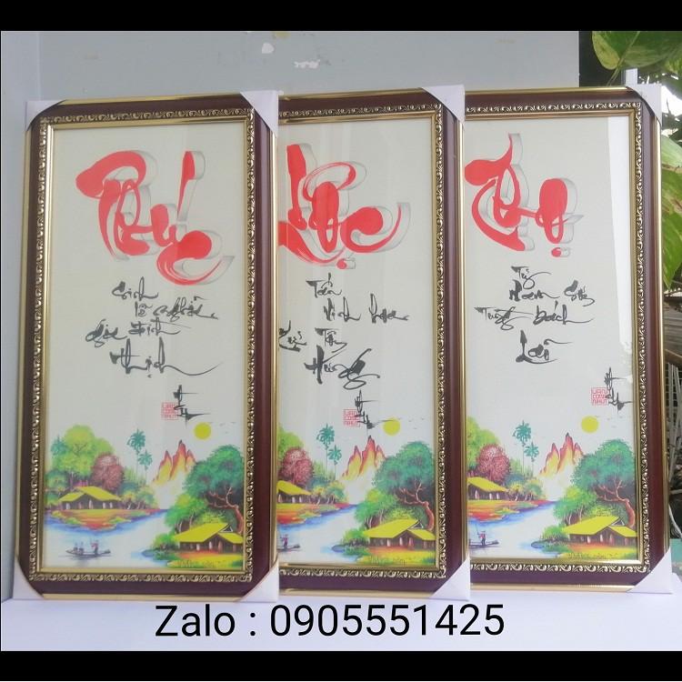 Bộ tranh thư pháp PHÚC LỘC THỌ. Quà tặng mừng tân gia, khai trương. Quà tặng ông bà, cha mẹ...