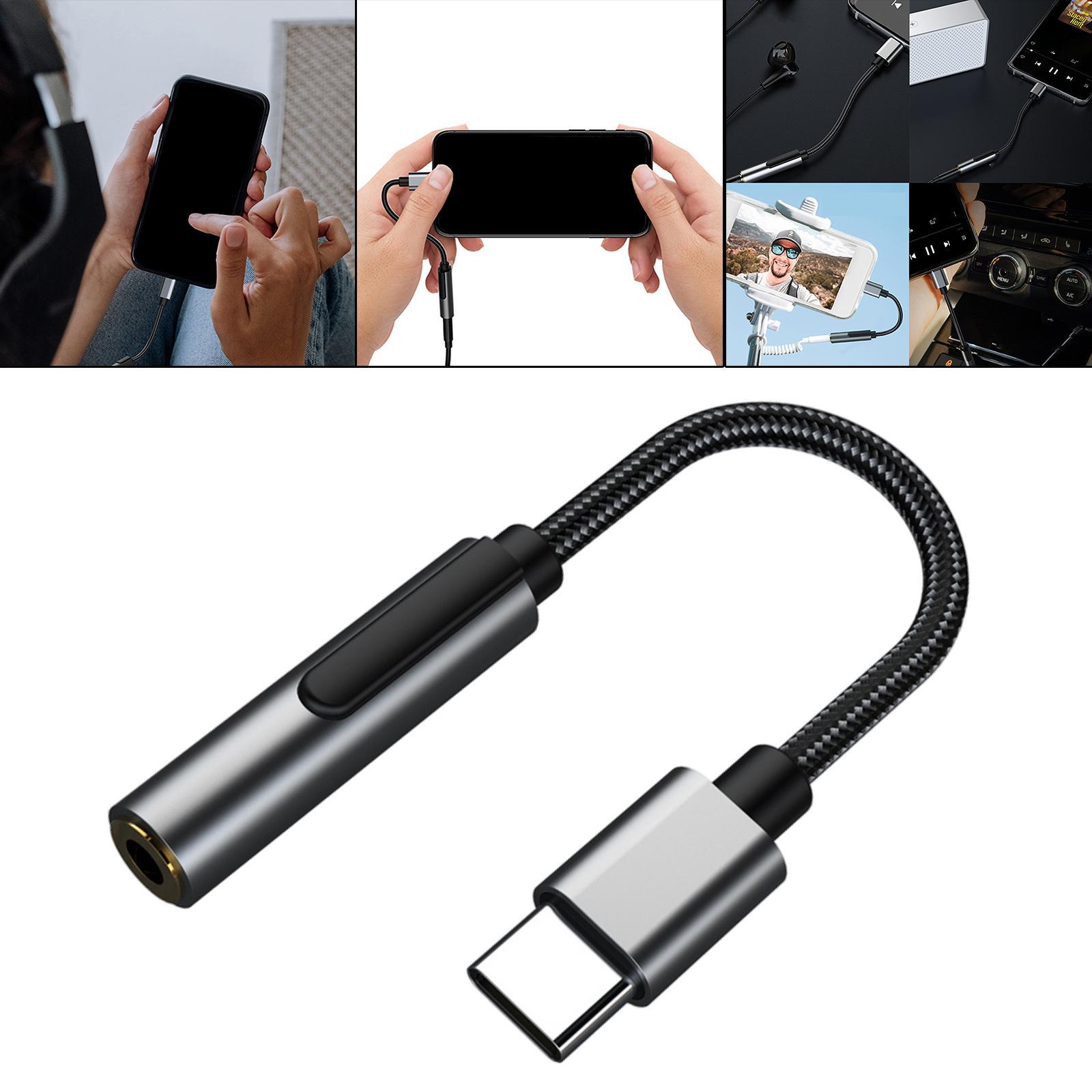 USB to 3.5mm Female Headphone Adapter, Headphone Audio Adapter, Stereo to