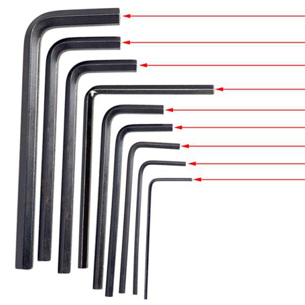 Hexagon Wrenches Hex L Key Set Hand Tools for Bass Wooden Guitar Accs Black