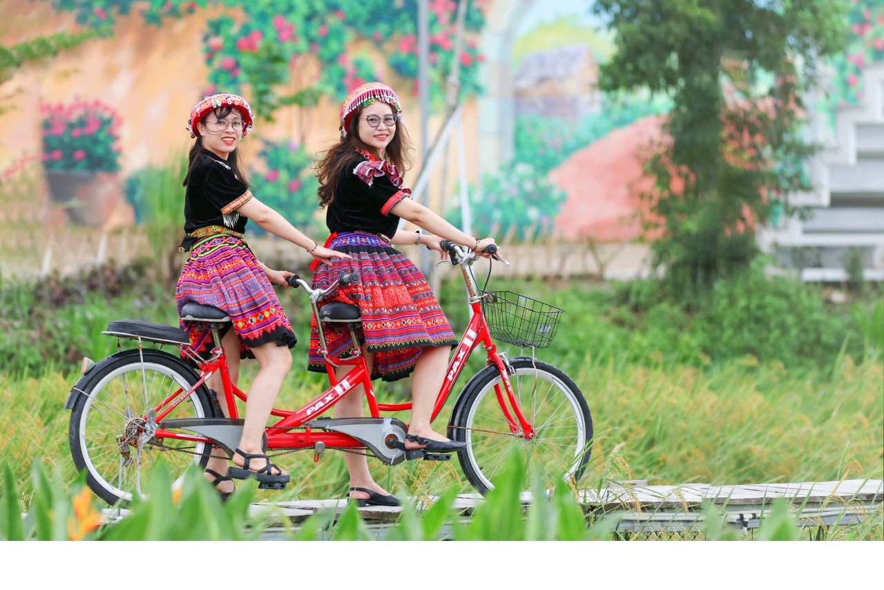 Hình ảnh Xe đạp đôi Pax 1P-Sport 3 chỗ ngồi, 2 người đạp độc lập, xe đạp cho gia đình