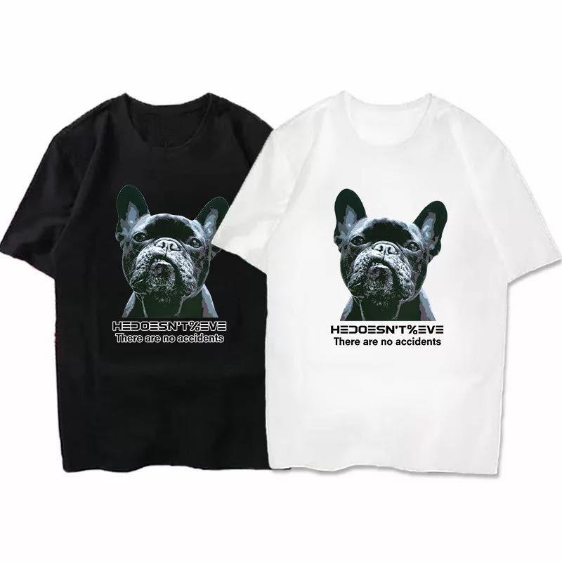 Áo thun unisex 100% cotton cao cấp in hình chó ngầu