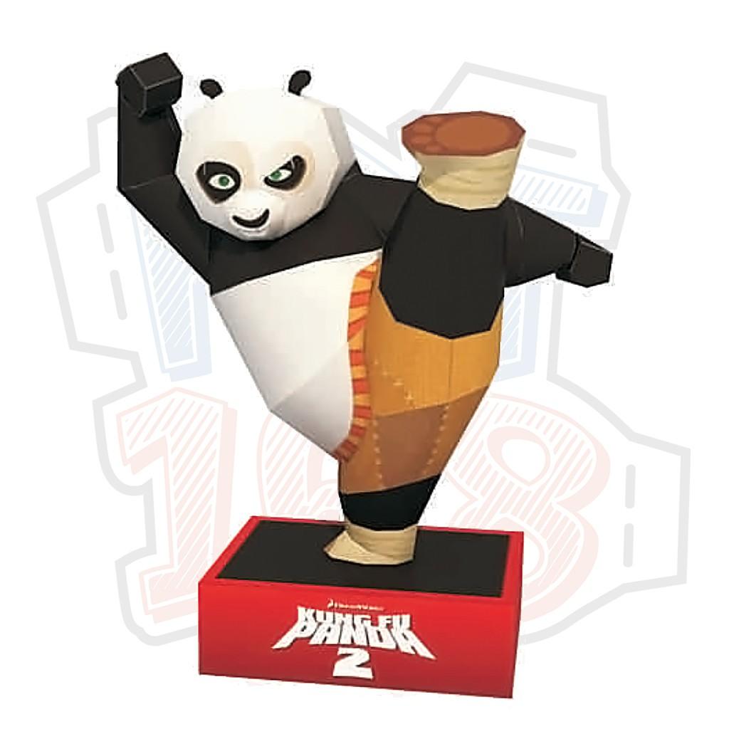 Mô hình giấy Anime Cartoon Gấu trúc Po - Kung Fu Panda ver 2