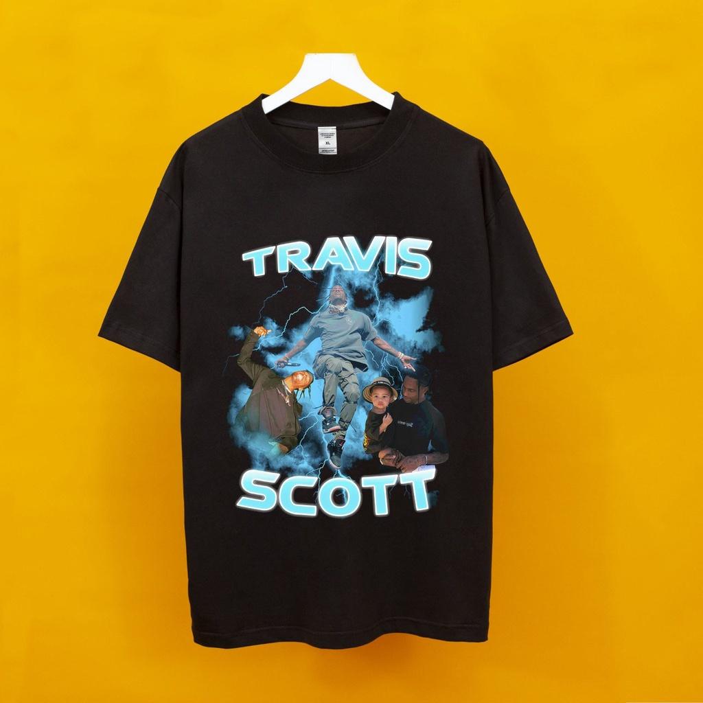 Áo Thun Nam Nữ Unisex Natee TRAVIS SCOTT- Áo Thun Cotton Ngắn Tay Mềm Mịn, Thoáng Mát, Không Nhăn, Không Xù