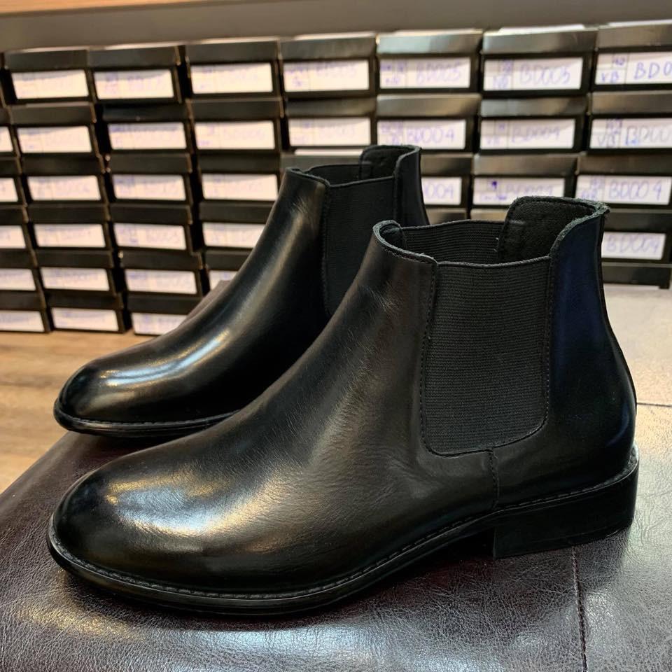 Chelsea Boot da bò 100% cao cấp tặng kèm lót tăng chiều cao và tất tăng chiều cao 6cm