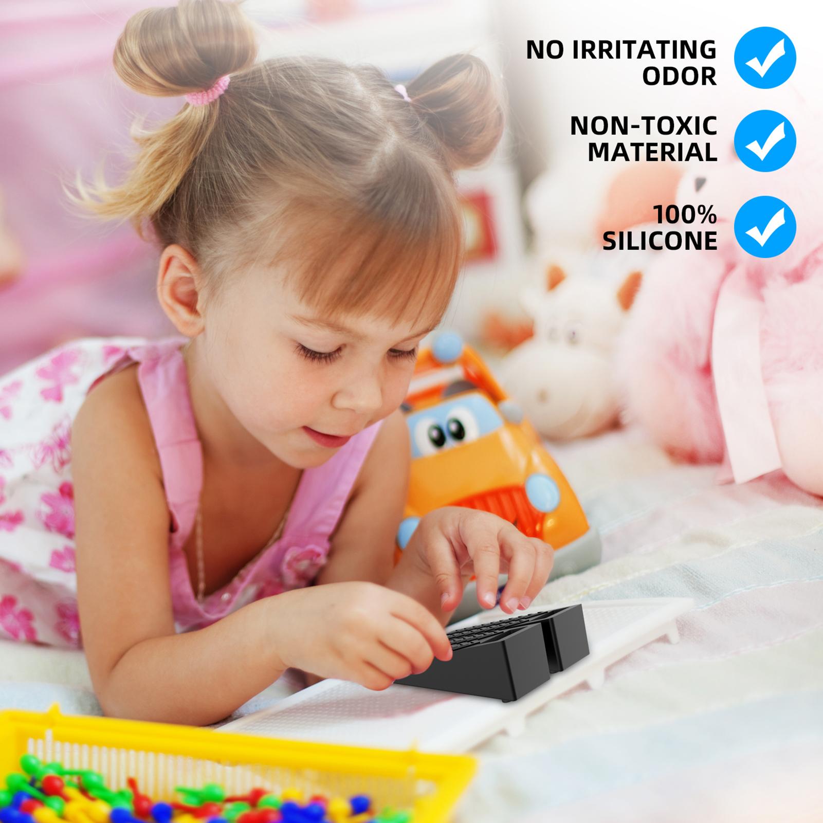 6 cái Núm chặn Cửa bằng silicone cố định chống va đạp cửa