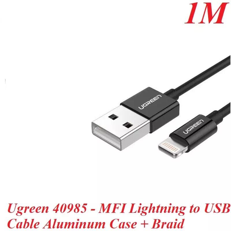 Ugreen UG40985US199TK 1M màu Đen Cáp Lightning sạc + truyền dữ liệu cho iPhone - HÀNG CHÍNH HÃNG