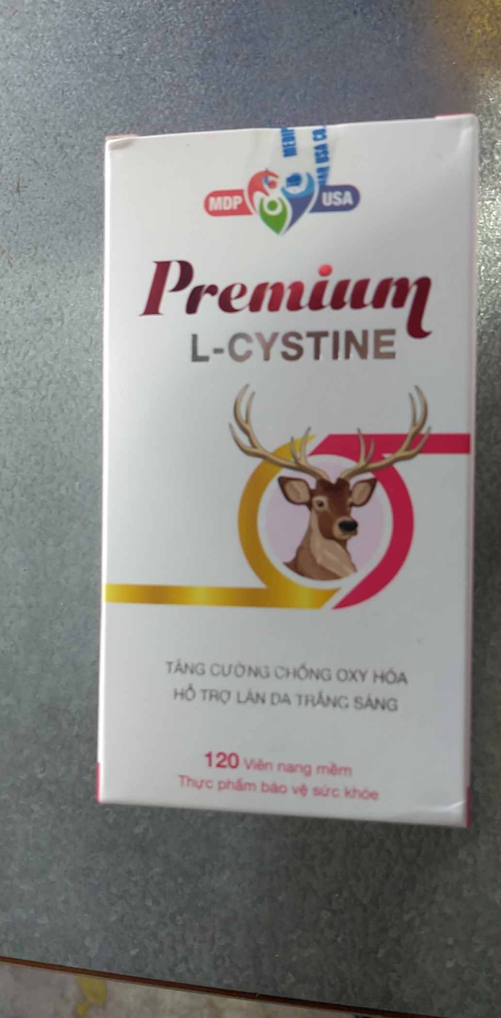 Thực phẩm chức năng Premium L-CYSTINE - Chống oxy hóa, trắng da, mờ thâm nám - Lọ 120 viên nang mềm