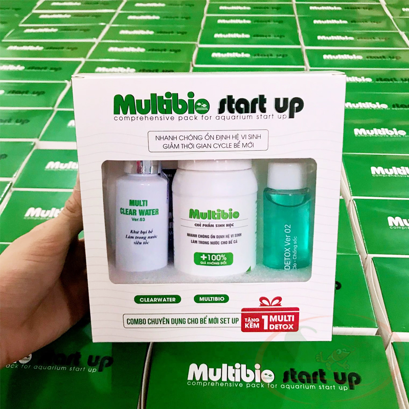 Bộ khởi tạo Multibio Start Up setup bể vi sinh khử độc làm trong detox nước bể cá tép thủy sinh