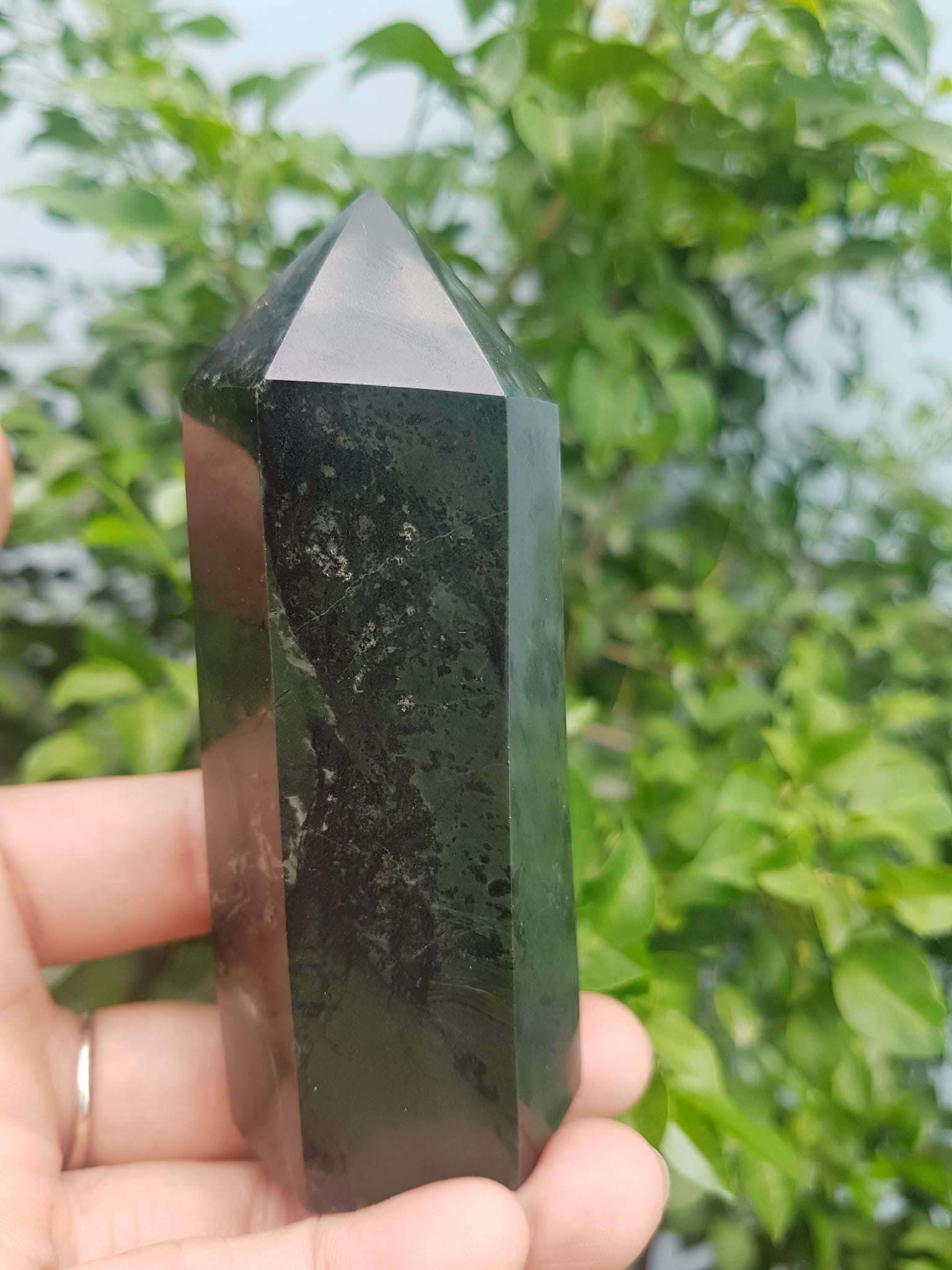 Trụ tài lộc để bàn đá casidon xanh đen Đậm vân tự nhiên đẹp  Cao 10cm x đk 3,5cm mệnh Thủy mệnh Mộc ạ  Thu hút tài lộc đem lại may mắn giải tỏa căng thẳng mệt mỏi để bàn làm việc phòng khách trong nhà ạ