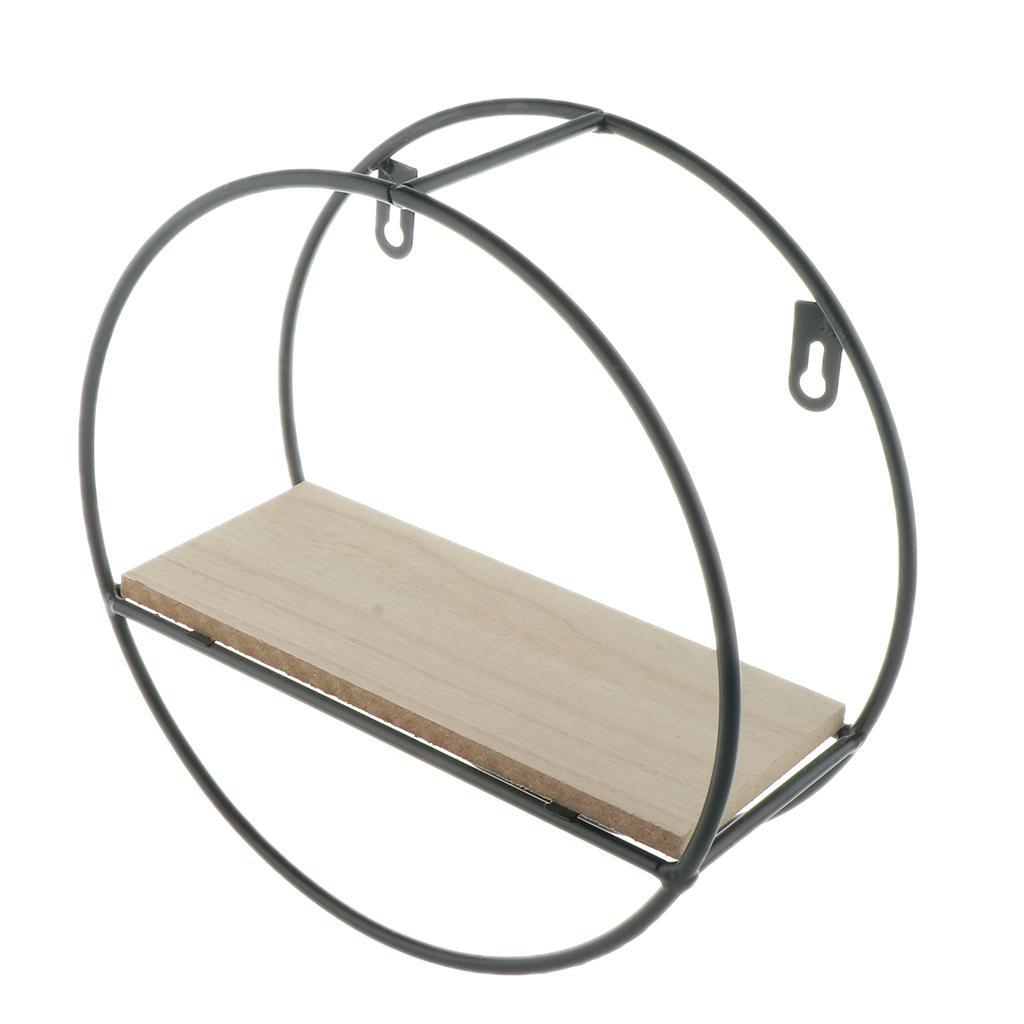 Vintage Iron Wall Shelves Display Flower Vase Holder Rack