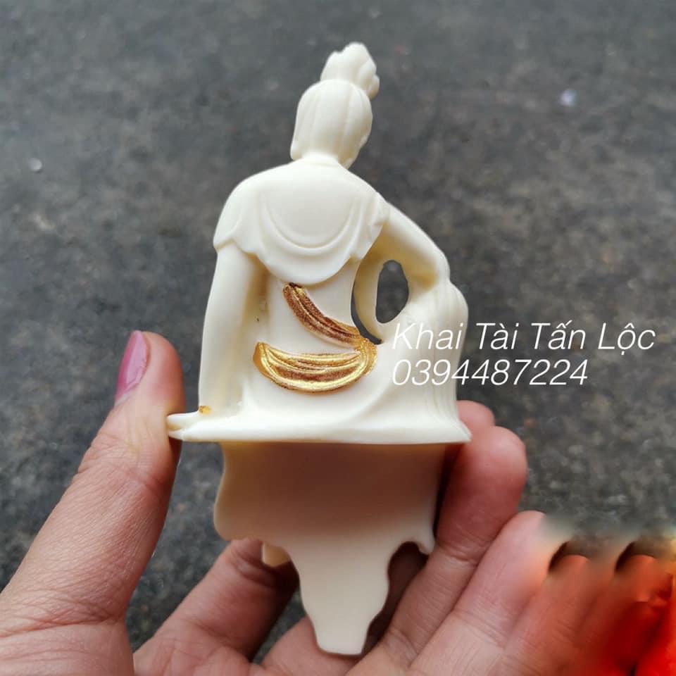 BỘ TƯỢNG QUAN ÂM TỰ TẠI BẰNG QUẢ NGÀ VÀ KỆ GỖ THÁC KHÓI 7 món