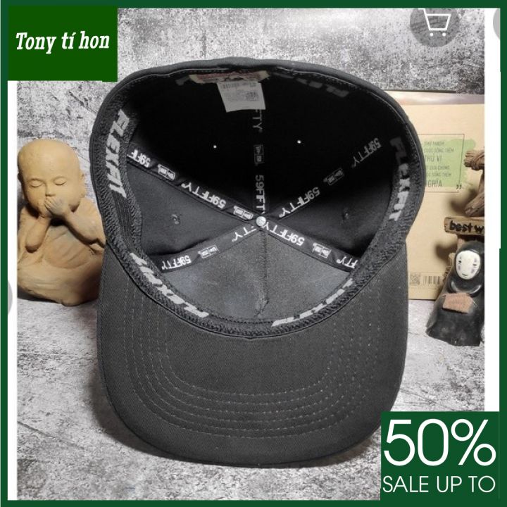 Tony tí hon - Mũ/nón kết lưỡi trai Snapback đen chữ NY đỏ thời trang nam nữ cao cấp  - chữ đỏ